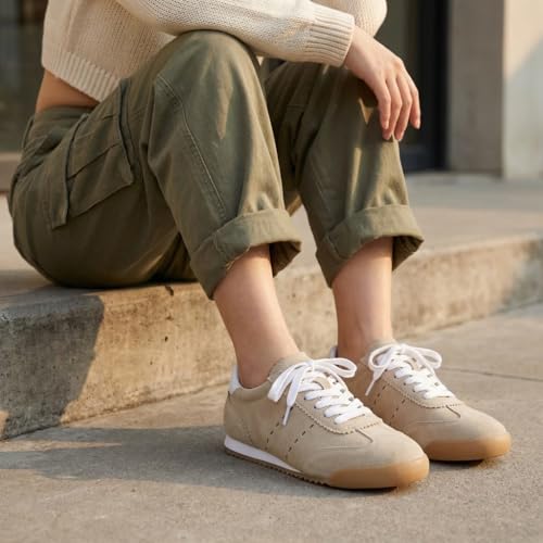 Image of CUSHIONAIRE Topcat Genuine Leather Suede Sneakers for Women, Lightweight Everyday Casual Womens Shoes with Retro Style and Cushioned Comfort