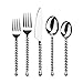 Gourmet Settings Silver Tear 20-Piece Flatware Set, Service for 4