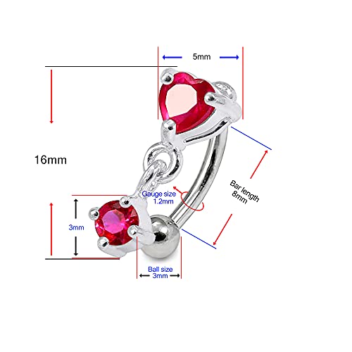 Purple Heart With Round Cz Gemstone Design 925 Sterling Silver Eyebrow Piercing Jewelry #TOP1