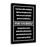 YSPCSUN Inspirational Canvas Wall Art Motivational Entrepreneur Quotes For Yourself Positive Sign Picture Painting Wall Decor for Home Bedroom Office Artwork Ready to Hang [12''Wx18''H]