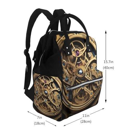 Sac à dos à langer steampunk en relief pour look décontracté