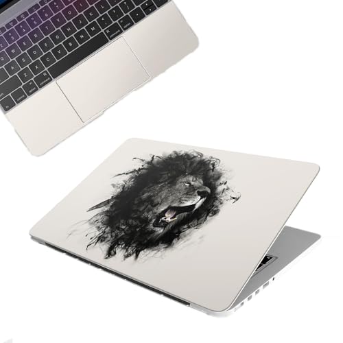 Image of Galaxsia The Lion Top+Wrist Pad Vinyl Laptop Skin /Sticker /Cover Upto 15.6 Inches Laptops Laminated-Removable-HD Quality Compatible for Hp-Dell-Sony-Lenovo-Asus etc.(15x10 Inches)