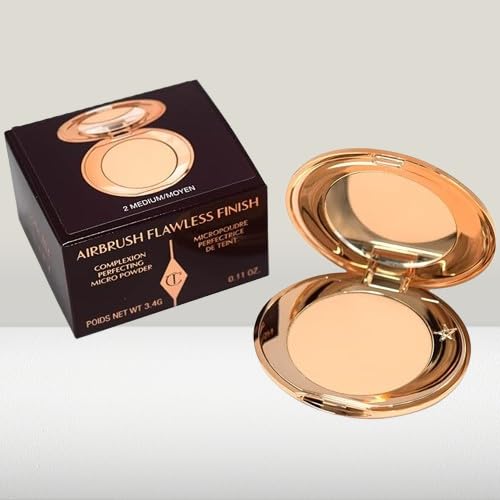 Charlotte Tilbury Original Airbrush Flawless Finish Micro Powder by Bella (2 Medium (Travel Size), 3.4 g (Pack of 1)