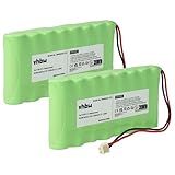vhbw 2X batería Compatible con Visonic PowerMaxComplete, AmberLink, Powermax Pro, Amber Select Sistema de Alarma (2200 mAh, 9,6 V, NiMH)