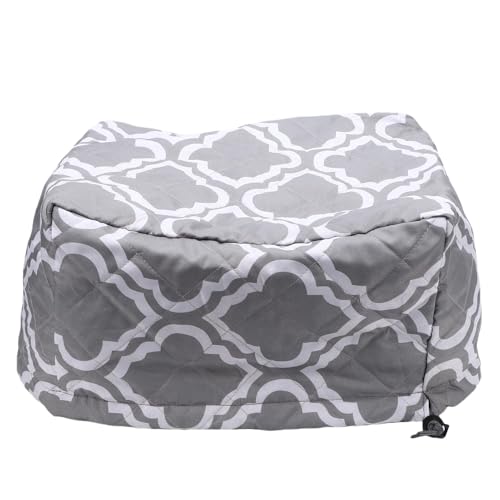 Funda para proyector Zunate, cubierta anti polvo de tela acolchada impermeable para unidades de techo de 13.78x13.39x8.27 pulgadas color gris miniatura 5