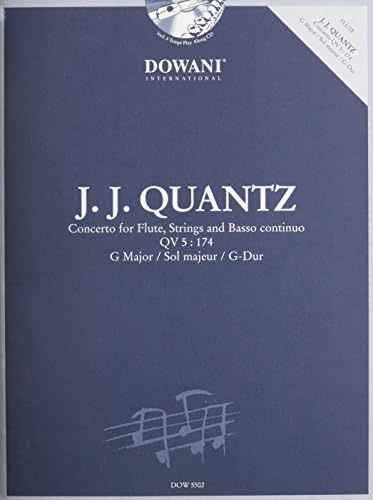 Quantz - Concerto for Flute, Strings and Basso Continuo QV 5: 174 in G Major Paperback – 1 April 2006