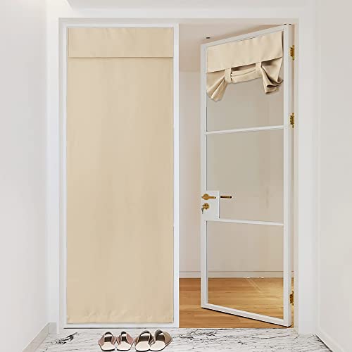 NICETOWN Door Curtain 80 inches Length, Room Darkening Privacy Doorway Drapes Trica Door Curtain Thermal Insulated Shades for Kitchen, W42 x L80 inch,