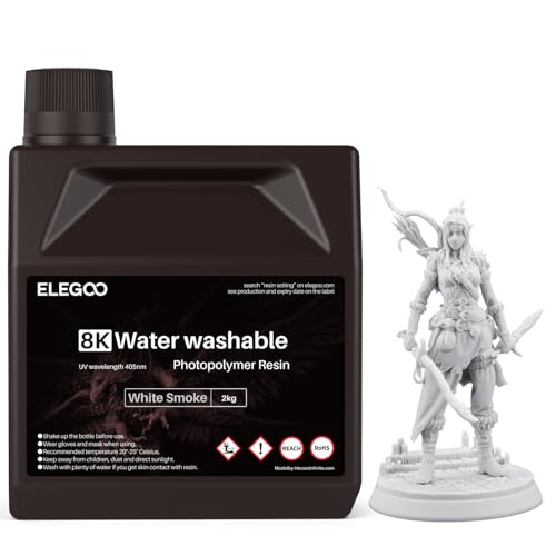 ELEGOO 8K Water Washable Resin 8K White Smoke 2000G