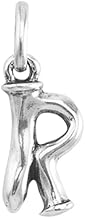 UNOde50 | Charm Bañado en Plata de Ley | Colgante Pequeño | Letra Abecedario | Joya Artesanal | Hecho en España