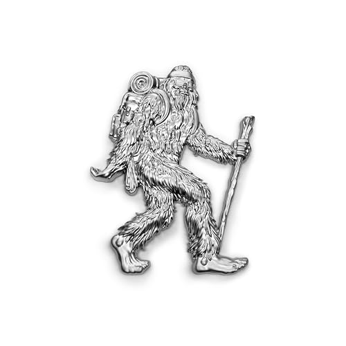 The Sasquatch Car Badge Emblem in Matte Chrome