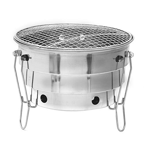 Edelstahl Grill Holzkohlegrill Faltbare Tragbare Kochen Outdoor Camping Brenner für Zuhause Patio Herd Familie Party