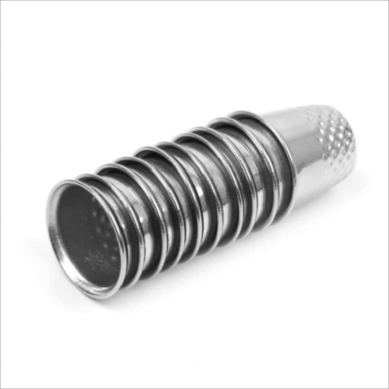 10PC Sewing Machine Grip Silver Thimbles Metal Finger Shield Protector Craft DIY Tailor's Handworking Tool Accessory Mother Gift - (Color: 10PC Thimble)
