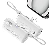 BEGABERモバイルバッテリー 軽量 小型 iPhone 15/16 6000mAh大容量 PD&3A急速充電 タイプC端子一体型 コードレス 直差し スマホ充電器 折りたたみ式タイプC端子 iPhone 14ケーブル内蔵 LCD残量表示 持ち運び充電器 機内持ち込み PSE認証済 iPhone/iPed/Android各種対応 P101 (ホワイト)