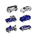 XBR Creativo 6pcs Metal Pull Back Cars Juguetes Police Car Set Vehículos de Juguete de aleación Friction Powered Toy Trucks Juguetes de cumpleaños Regalo