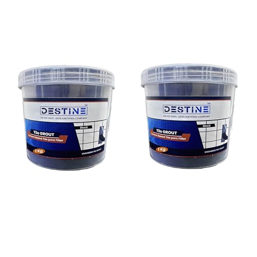 Image of DESTINE Tile Grout (16 COLOURS) (ALL PACKS: 100 Gm, 400 Gm, 800 Gm, 1 Kg, 3 Kg, 5 Kg), Waterproof, Cement Based Tile Joint Filler, Crack Filler, Tiles Gap Filler, Tile Grout (Light Grey, 250 Gm)