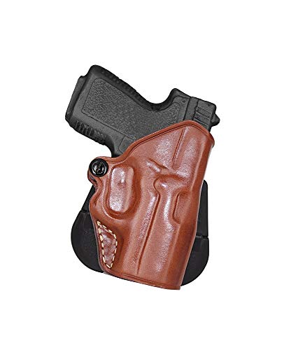 Premium Leather OWB Paddle Holster with Open Top Fits, Kahr MK9/PM9, Right H