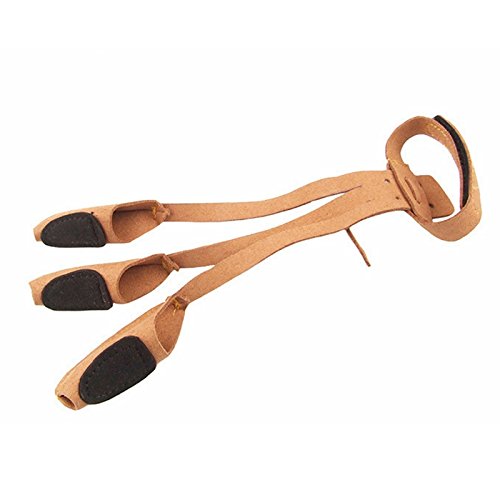 Futaba Finger Tab Glove for Recurve Hunting Bow - Brown 2