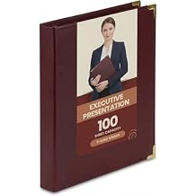 Orwell Classic Collection Executive Presentation 3 Ring Binder, Round Ring 1/2 Inch Capacity with Brass Ring Metal and Brass Corners Brown