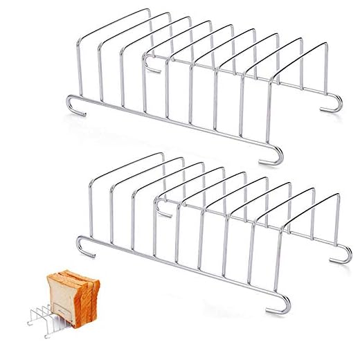 2 Piezas Soporte para tostadas, Porta tostadas, Rejilla para tostadas de acero inoxidable, Tostadas de Acero Inoxidable Soporte, para Almacenar Pan En Restaurantes Hotel Hogar