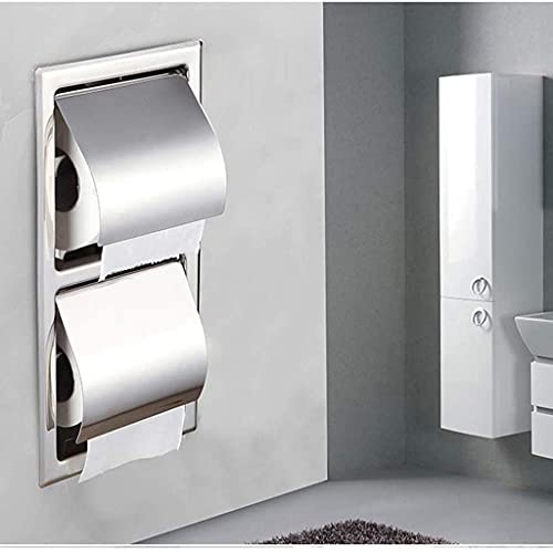 Soporte de pared de aluminio con tapa acabado metálico elegante para baño 5