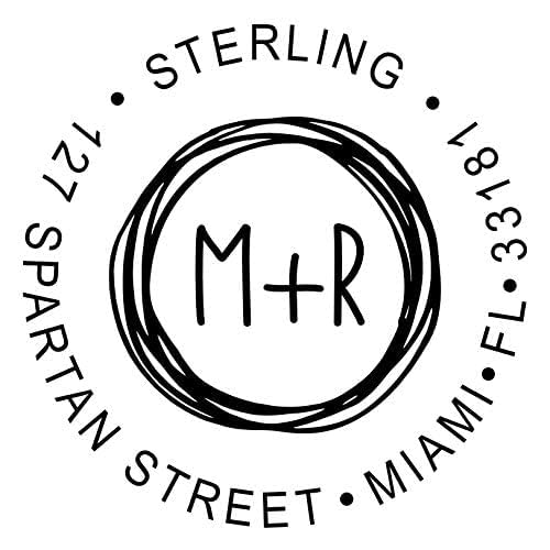 Custom Address Embosser - Personalize with Initials & Text - Hand-Held Embossing Stamp - Monogram, Seal Embosser Best for Books, Envelopes, Napkins