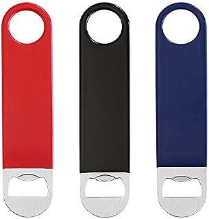 WarmEcho 3 Pack Heavy Duty Stainless Steel Flat Bottle Opener, Solid and Durable