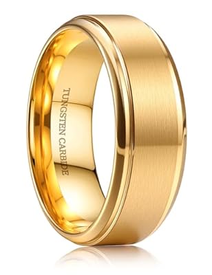 CASSIECA Anillo Hombre Tungsteno Anillo para Hombre Oro 8MM Anillos de Compromiso Promesa Boda Superficie Mmate Borde Pulido Tallas 52 | Ya disponible en tu tienda friki favorita! En mundofriki.es! CASSIECA Anillo Hombre Tungsteno Anillo para Hombre Oro 8MM Anillos de Compromiso Promesa Boda Superficie Mmate Borde Pulido Tallas 52 | Ya disponible en tu tienda friki favorita! En mundofriki.es!