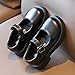 Girls Leather Shoes Little Girls Fashion Dressy Footwear Baby Soft Sole Mary Jane Slip Ons for Ages 2 to 10 Years Party (Black, 7-8)
