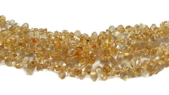 Citrine perles naturelles gouttes pour fabriquer vos bijoux d'été