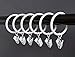 (1.5") 1.5 Inches Smooth Metal Curtain Rings with Clips (40, white)