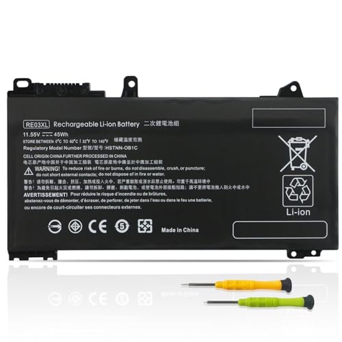 K KYUER Laptop Akku RE03XL Für HP ProBook 430 440 450 G6 G7 Serie 45Wh