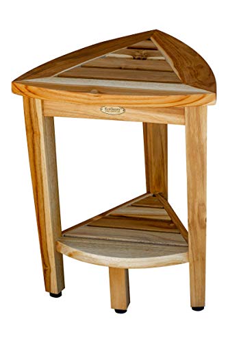 EcoDecors Oasis Shower Stool, 18Lx14.75Wx18.5T, Natural