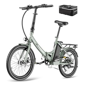 Fafrees Elektrische Fiets, 20 Inch Opvouwbare Elektrische Stadsfiets, 250 W Motor, 36 V 16,75 AH Batterij, Elektrische Fiets voor Volwassenen, 120 KM Bereik, 2024 F20 LIGHT