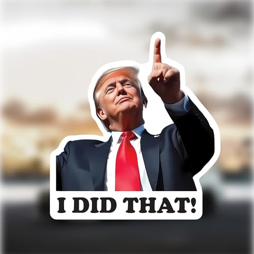 2 pcs Trump America Sticker Trump Stickers Pack (3in) – Funny, Pro-Trump & Meme Decals for Cars,...