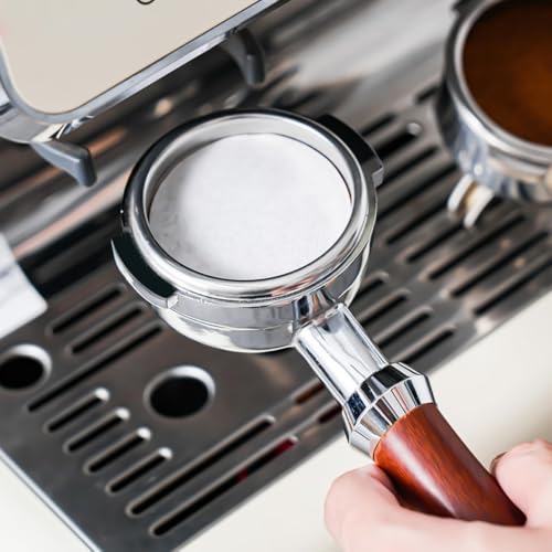 Image of 100pcs 58mm Round White Espresso Paper Filters for Portafilter & Moka Pot | Traps fine powder for richer crema, prevents splashing, ensures even extraction, protects filter screen, disposable.