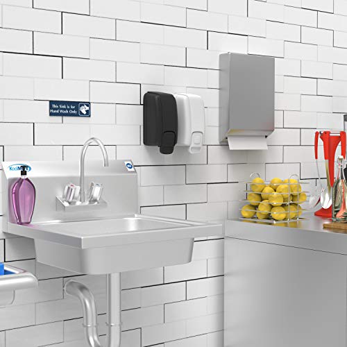 Koolmore Stainless Steel Commercial Hand Sink With Goosneck Faucet 17" X 15" - Wall Mount Hand Wash Sink, Silver (Sh17-4Gnf) #TOP1