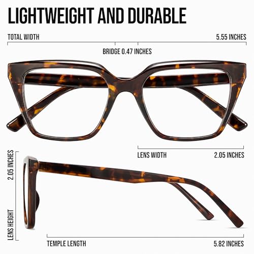 Image of miyya Blue Light Glasses for Women - Oversized UV & Blue Light Blocker Chunky Frames, Stylish Eyewear Access