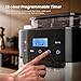 Kismile 10-Cup Digital Drip Coffee Maker with Built-In Grinder, 12-Hour Timer, Programmable, 1.5L Water Tank, Keep-Warm Function, Combo Brewer and Grinder for Home & Office Use
