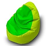 Fácil lavado. Puff Beanbag Nuez Poliéster Impermeable para Exterior 85x85cm Pistacho (Verde)
