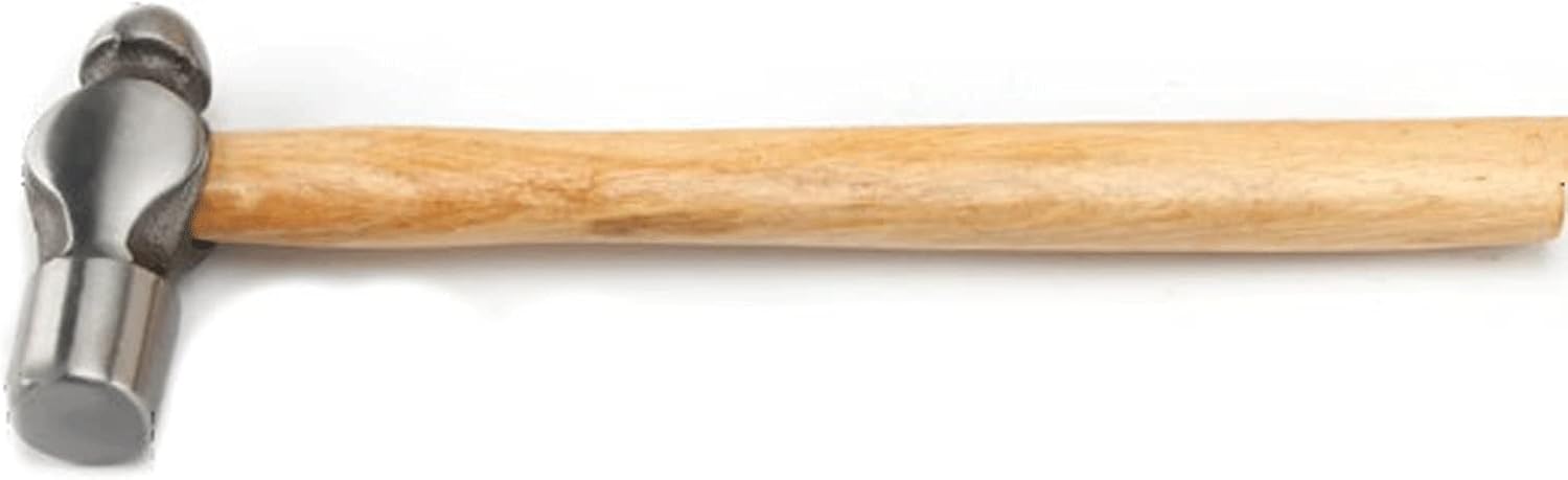 INLIMA Hammer High-carbon Steel Round Hammer Ball Pein Nipple Hammer Hardware Tool Household Hammer with Wood Handle (Size : 1P)
