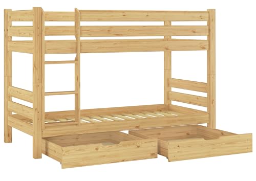 Erst-Holz®Teilbares Etagenbett Massivholz Kiefer 90x200 Bettkasten Stockbett Doppelbett 60.11-09Ni1â€¦ – Miniatur