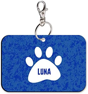 Sky Trends Rectangle Shape Collar Locket/Pendant for Dogs & Puppy -1159, Multicolour, Medium, 1 Count - Luna