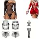 Twinice Fischnetz Dessous für Frauen Fischnetz Bodysuit Spitze Bodysuits Sexy Babydoll Nachtwäsche