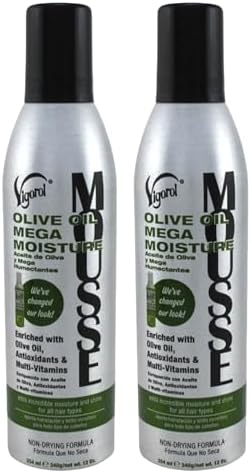 Vigorol Mousse Olive Oil Mega Moisture 12 Ounce (354ml) (2 Pack)
