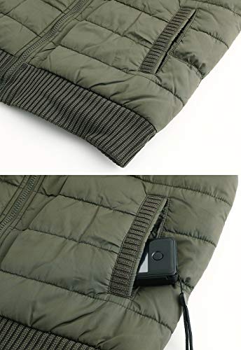 Image of Spanye Men's Casual Vest Padded Puffer Jacket Vests Stand Collar Plus Size Warm Sleeveless Coat