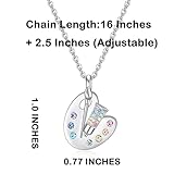 Gifts for Artist Painter-Artist Painter Necklace Jewelry-Christmas Valentine's Day Back to School Gifts for Art Lover