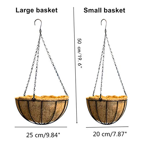 Mynse Flo Artificial Flower Hanging Basket For Home Market Outdoor Decoration Hanging Silk Flowers Basket With Artificial Azalea Flowers Purple (Big Basket And Artificial Flowers) Flo #TOP6