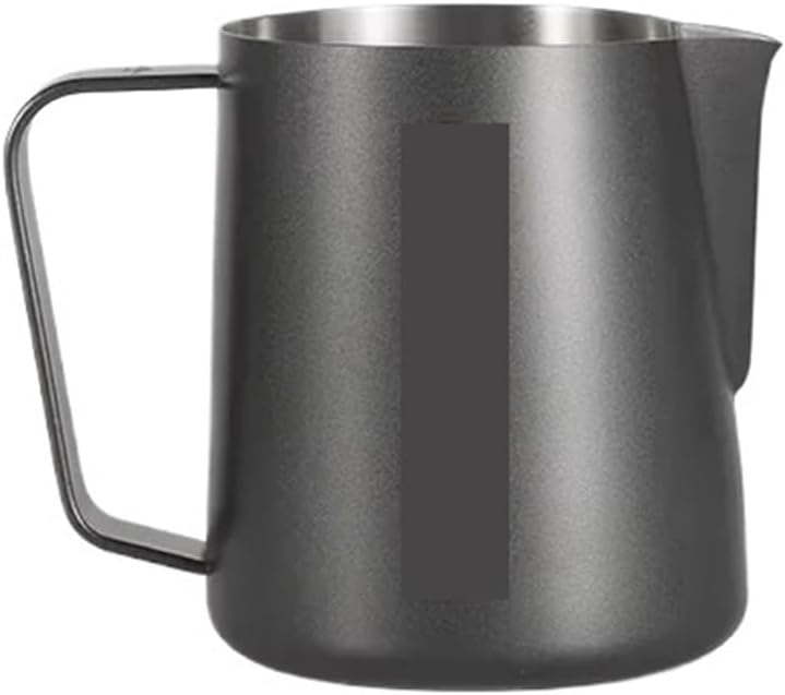 Milk Frothing Pitcher 450/600ml Stainless Steel Steam Jug for Espresso Latte Art Coffee Accessories(450ml White)