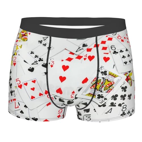 Poker Casino Playing Cards Men's Boxer Briefs Underwear novelty Trunk Underwear Breathable Stretch Briefs