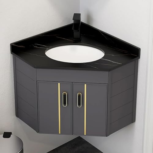 Holgve ISLQNVQSL Eckwaschbecken Keramik Badezimmer